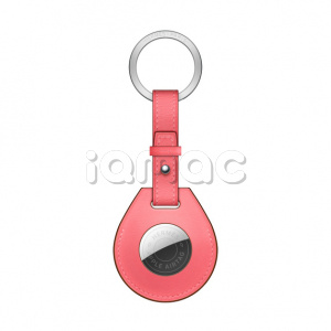 Брелок AirTag Hermès с кольцом для ключей, цвет Rose Azalée