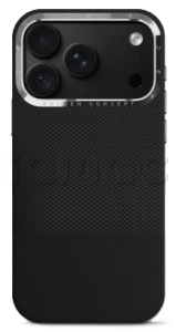 Чехол Golden Concept для iPhone 18 Pro Max, Vegan Leather (Black)