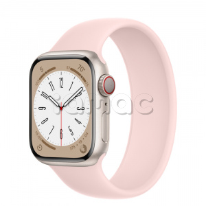 Купить Apple Watch Series 8 // 41мм GPS + Cellular // Корпус из алюминия цвета "сияющая звезда", монобраслет цвета "розовый мел"