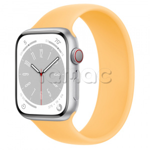 Купить Apple Watch Series 8 // 45мм GPS + Cellular // Корпус из алюминия серебристого цвета, монобраслет цвета "солнечное сияние"