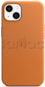 Кожаный чехол MagSafe для iPhone 13 mini, цвет «золотистая охра»