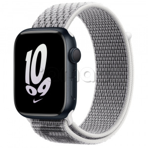 Купить Apple Watch Series 8 // 45мм GPS // Корпус из алюминия цвета "темная ночь", спортивный браслет Nike цвета "снежная вершина/черный"