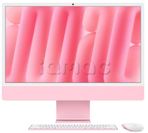 Купить Apple iMac 24" Retina 4,5K // Чип Apple M4 8-Core CPU, 8-Core GPU // 16 ГБ, 256 ГБ, Розовый цвет (2024)