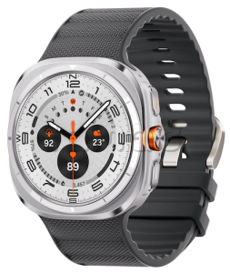 Купить Samsung Galaxy Watch Ultra (47 мм) Wifi+LTE, корпус белый титан, ремешок Peakform Band темно-серого цвета