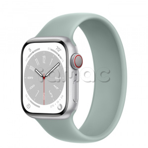 Купить Apple Watch Series 8 // 41мм GPS + Cellular // Корпус из алюминия серебристого цвета, монобраслет цвета "суккулент"