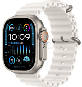 Купить Apple Watch Ultra 2 // 49мм GPS + Cellular // Корпус из титана, ремешок Ocean Band белого цвета