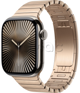 Купить Apple Watch Series 10 // 46мм GPS+Cellular // Корпус из титана натурального цвета, блочный браслет золотого цвета