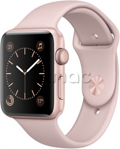 Купить Apple Watch Series 1 42мм Корпус из алюминия цвета «розовое золото», спортивный ремешок цвета «розовый песок» (MQ112)