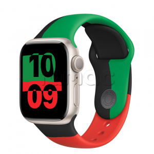 Купить Apple Watch Series 8 // 41мм GPS // Корпус из алюминия цвета "сияющая звезда", спортивный ремешок цвета Black Unity