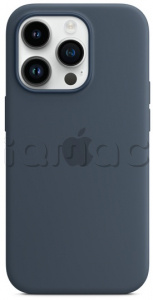 Силиконовый чехол MagSafe для iPhone 14 Pro Max, цвет Storm Blue/Синий шторм