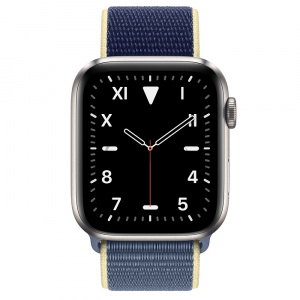 Купить Apple Watch Series 5 // 44мм GPS + Cellular // Корпус из титана, спортивный браслет цвета «морской лёд»