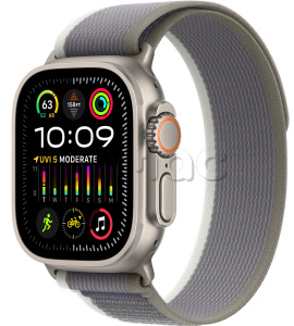 Купить Apple Watch Ultra 2 // 49мм GPS + Cellular // Корпус из титана, ремешок Trail Loop серо-зеленого  цвета, M/L