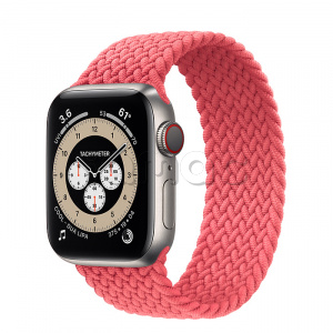 Купить Apple Watch Series 6 // 40мм GPS + Cellular // Корпус из титана, плетёный монобраслет цвета «Розовый пунш»