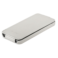 Чехол Melkco для iPhone 5C Leather Case Jacka Type Carbon Fiber Pattern - White