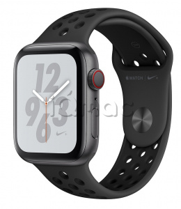 Купить Apple Watch Series 4 Nike+ // 40мм GPS + Cellular // Корпус из алюминия цвета «серый космос», спортивный ремешок Nike цвета «антрацитовый/чёрный» (MTX82)