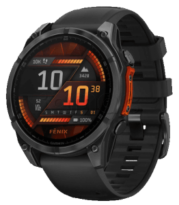 Купить Мультиспортивные часы Garmin Fenix 8 (51mm), серый корпус, черный силиконовый ремешок