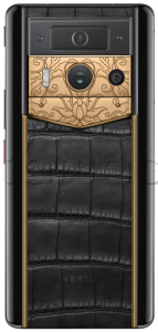 Телефон Vertu METAVERTU 2 Premium Gold Lotus Edition, Black Ceramic, Crocodile Leather (Obsidian Black/Черный обсидиан)