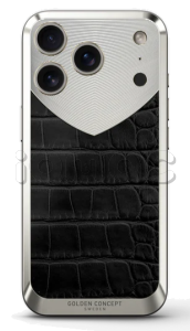 Чехол Golden Concept для iPhone 17 Pro, Magnetic Shield, Alligator Edition - Matte Black  Чехол Golden Concept для iPhone 17 Pro, Magnetic Shield, Alligator Edition - Matte Black