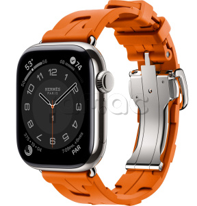 Купить Apple Watch Series 11 // 46мм GPS+Cellular // Корпус из титана серебристого цвета, ремешок Kilim Single Tour цвета Orange