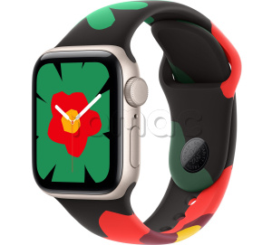 Купить Apple Watch SE 3 // 40мм GPS // Корпус из алюминия цвета "сияющая звезда", спортивный ремешок цвета Unity Bloom (2025)