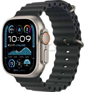 Купить Apple Watch Ultra 2 (2024) // 49мм GPS + Cellular // Корпус из титана, ремешок Ocean Band черного цвета