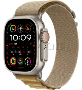 Купить Apple Watch Ultra 2 (2024) // 49мм GPS + Cellular // Корпус из титана, ремешок Alpine Loop бежевого цвета, S