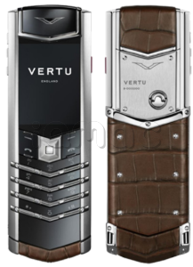 Телефон Vertu Signature V, Alligator Skin (Amber Brown/Янтарно-коричневый)