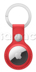 Кожаный брелок для AirTag с кольцом для ключей, цвет (PRODUCT)RED