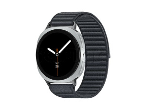 Купить  Samsung Galaxy Watch8 ( 40 мм) Wifi+LTE, серебристый корпус, текстильный браслет графитового цвета