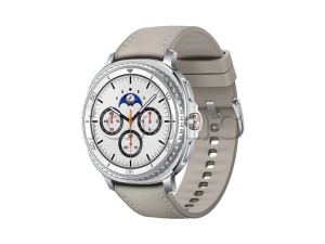 Купить Samsung Galaxy Watch8 Classic (46 мм) Wifi+LTE, Белый, Гибридный ремешок серо-коричневого цвета