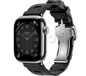 Купить Apple Watch Series 11 // 42мм GPS+Cellular // Корпус из титана серебристого цвета, ремешок Kilim Single Tour цвета Noir