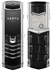 Телефон Vertu Signature V, Alligator Skin (Matt Black/Черный)