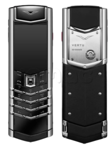 Телефон Vertu Signature+, White steel, Calf Leather (Jade Black/Нефритовый черный)