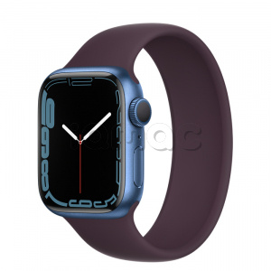 Купить Apple Watch Series 7 // 41мм GPS // Корпус из алюминия синего цвета, монобраслет цвета «тёмная вишня»
