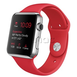 Купить Apple Watch 42 мм из нержавеющей стали, спортивный ремешок (PRODUCT)RED