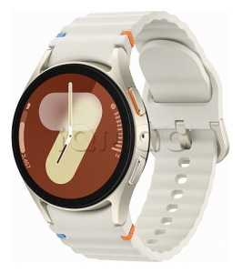Купить Samsung Galaxy Watch7 (40 мм) LTE, бежевый корпус, спортивный ремешок бежевого цвета