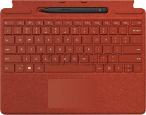 Клавиатура Microsoft Surface Pro Signature Keyboard Type Cover со стилусом Surface Slim Pen 2/ Красный мак (Poppy Red) / Alcantara