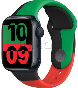 Купить Apple Watch Series 9 // 45мм GPS // Корпус из алюминия цвета "темная ночь", спортивный ремешок цвета Black Unity