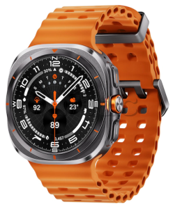 Купить Samsung Galaxy Watch Ultra (47 мм) Wifi+LTE, корпус серый титан, ремешок Marine Band оранжевого цвета