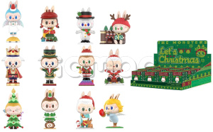 Набор секретных боксов с фигуркой POP MART LABUBU THE MONSTERS, Let's Christmas (Christmas Together) Series, Blind Box (фигурка попадается случайно) (12 коробок)