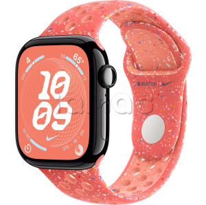 Купить Apple Watch Series 10 // 42мм GPS (Custom) Черный глянцевый корпус из алюминия, спортивный ремешок Nike цвета "Волшебный уголек"