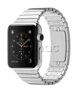 Купить Apple Watch 42 мм, нержавеющая сталь, блочный браслет