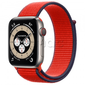 Купить Apple Watch Series 6 // 44мм GPS + Cellular // Корпус из титана, спортивный браслет цвета (PRODUCT)RED