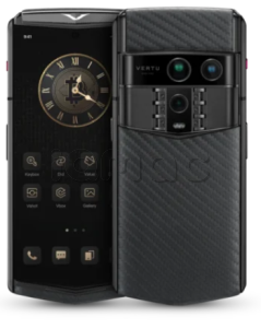 Телефон Vertu Agent Q, Carbon-Pattern Calfskin (Black+Black Plate/Черный)