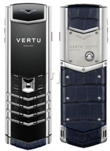 Телефон Vertu Signature V, Alligator Skin (Navy Blue/Синий)