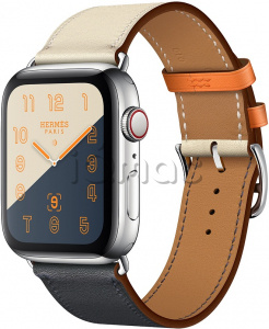 Купить Apple Watch Series 4 Hermès // 44мм GPS + Cellular // Корпус из  нержавеющей стали, ремешок Single Tour из кожи Swift цветов  Indigo/Craie/Orange