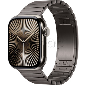 Купить Apple Watch Series 10 // 42мм GPS+Cellular // Корпус из титана натурального цвета, блочный браслет сланцевого цвета