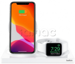Док-станция Belkin Boost для беспроводной зарядки iPhone, Apple Watch и AirPods (White/Белый)