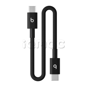 Короткий плетеный кабель Beats USB‑C — USB‑C  (20 см) — Bolt Black