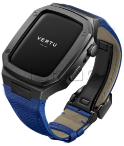 Умные часы Vertu MetaWatch H1, Black Steel, Calf Leather  (Blue/Синий)